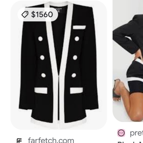 [Balmain] Decorative-button Single Breasted Blazer - Picture 13 of 14